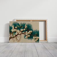 Snowberries and Pearls on Pine
