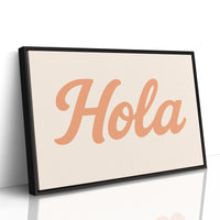 Hola Retro Script Wall Art