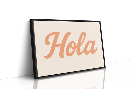 Hola Retro Script Wall Art