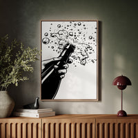 Bubbles Dance Their Midnight Toast