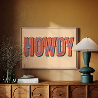 Retro HOWDY Gradient Typography