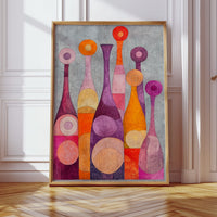 Wine Bottles Dance At Twilight