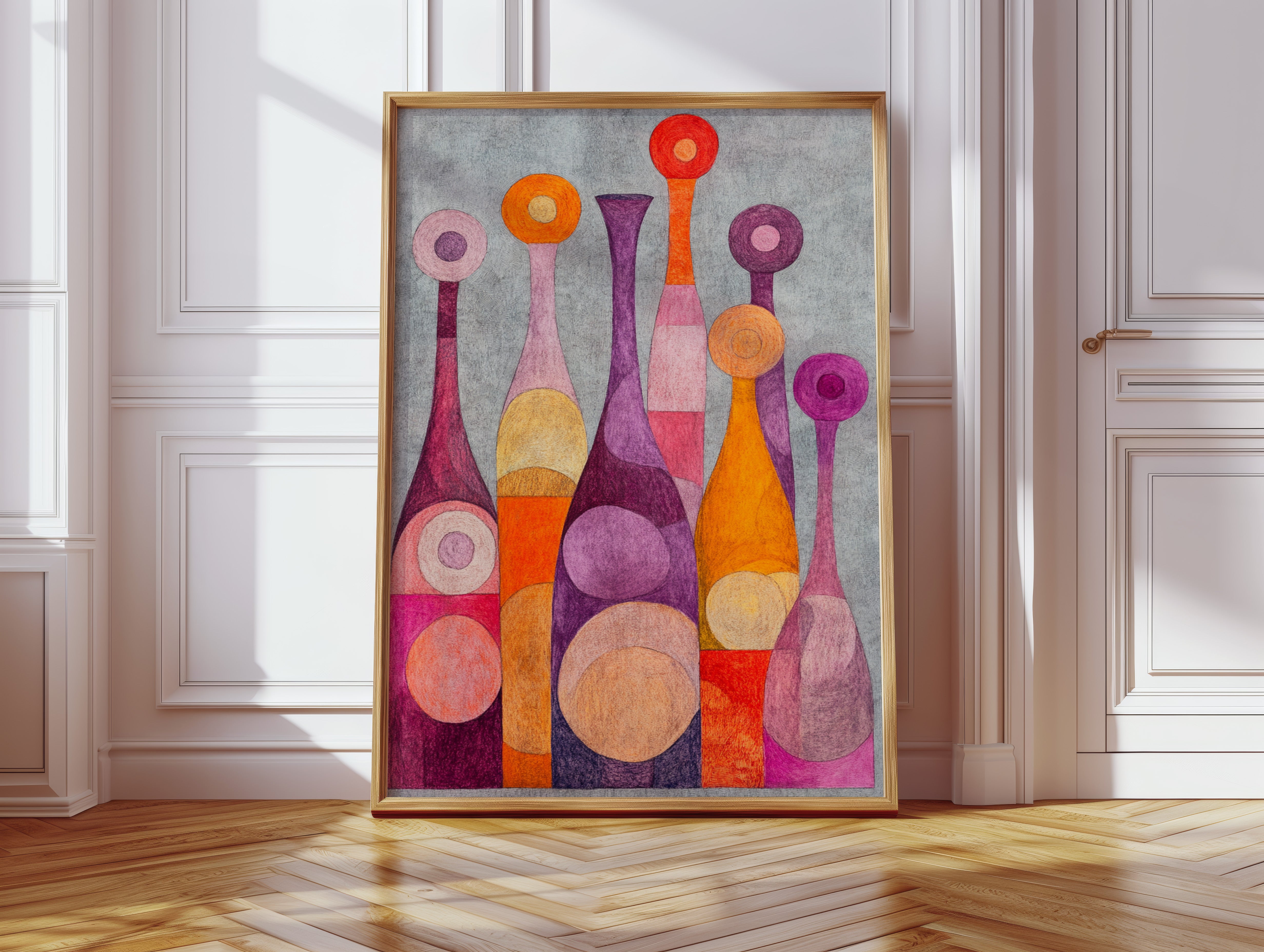 Wine Bottles Dance At Twilight