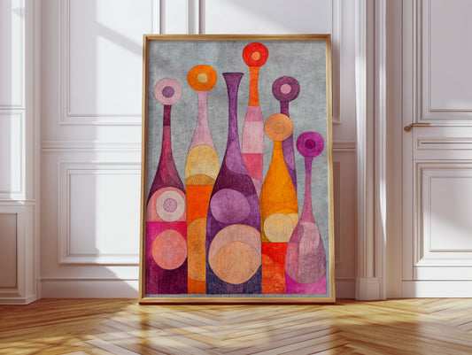 Wine Bottles Dance At Twilight