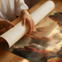 Red Maples Dance Through Mountain Mist