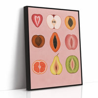 Fruits of Love – Feminine Fruit Print on Pink