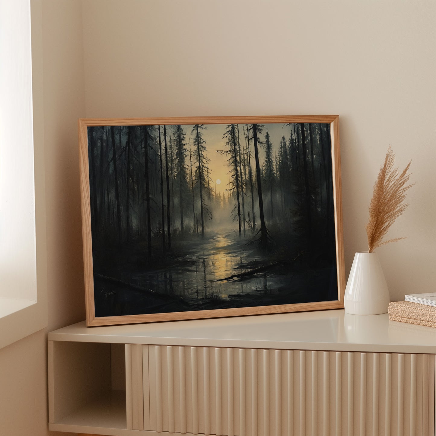 Ancient Pines Hold Moonlit Waters