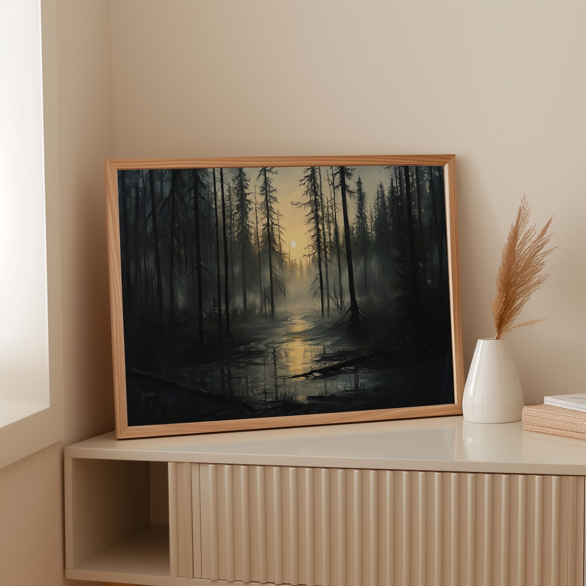Ancient Pines Hold Moonlit Waters