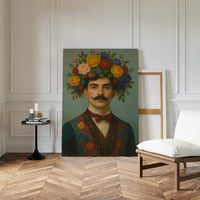 Floral Nobleman in Crimson Bowtie