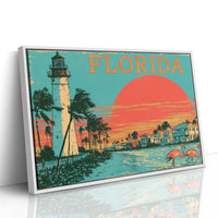 Florida Sunset Flamingo Shore
