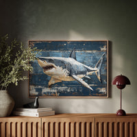 Deep Blue Tales On Weathered Wood