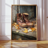 Autumn Leaves Meet Weathered Leather