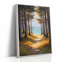 Forest Path Meets Azure Waters