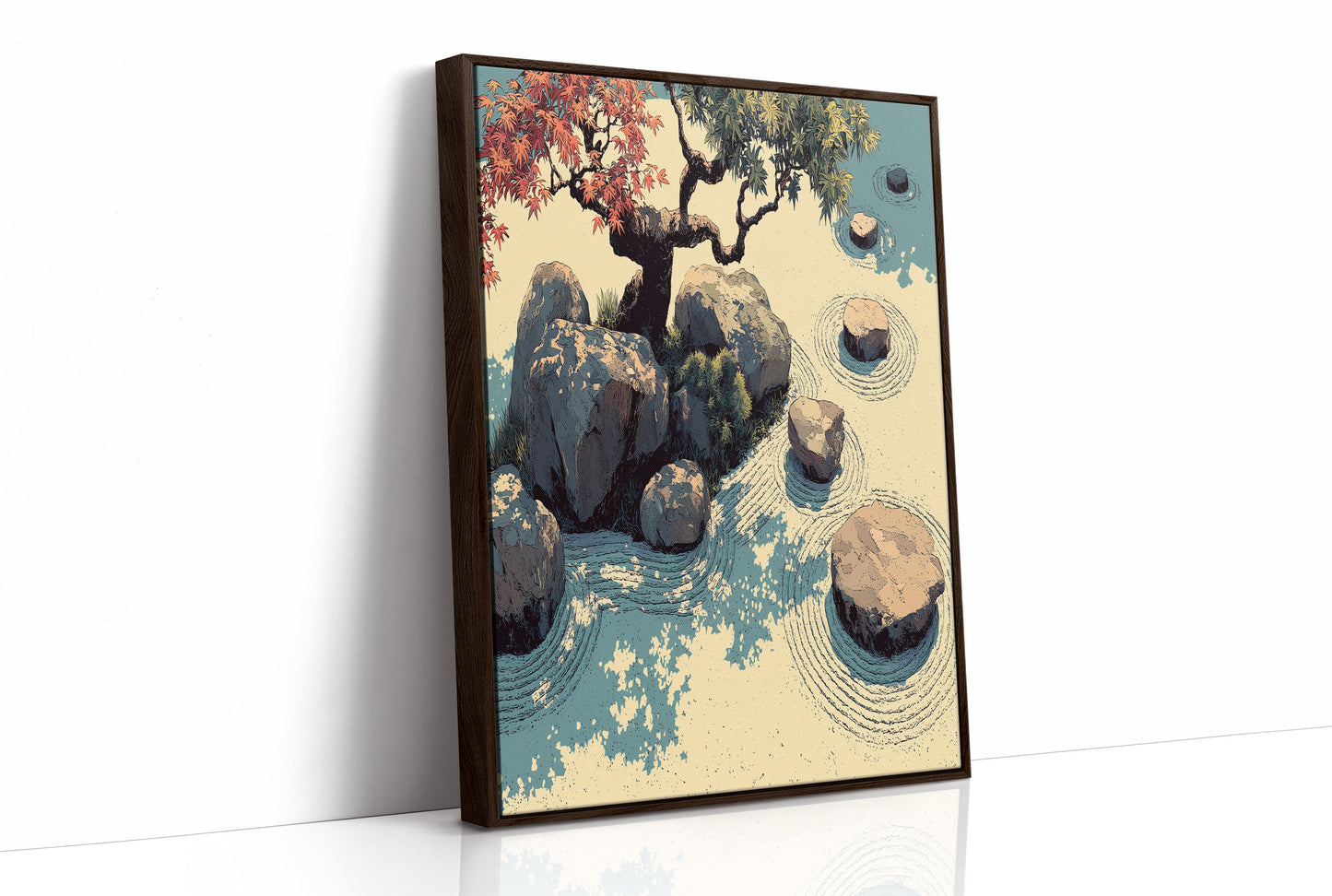 Zen Garden in Autumn Light