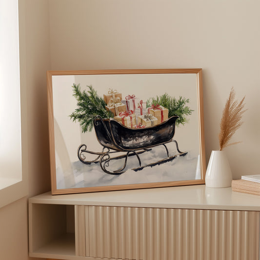 Vintage Sleigh Carries Winter Magic