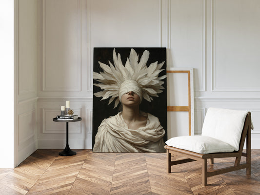 Blind Oracle in Ivory Feathers