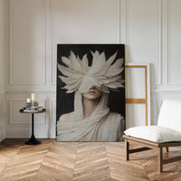 Silent Priestess in Ivory Plumes