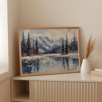 Alpine Lake Mirrors Winter's Grace