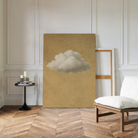 Solitary Cloud Over Ochre Sky