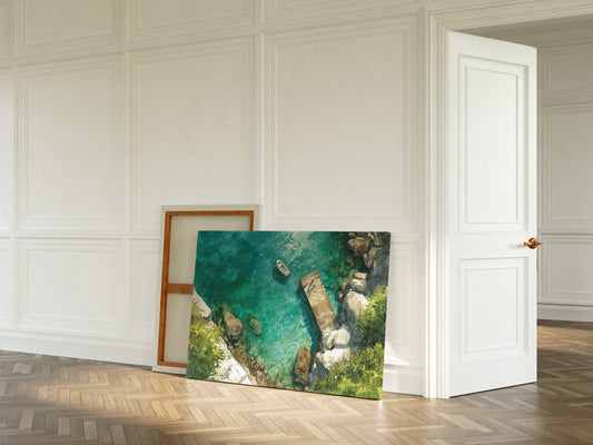 Summer Dock Floats In Turquoise Bay