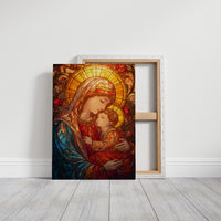 Sacred Glow Through Stained Glass