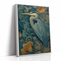 Heron Among Golden Poppies