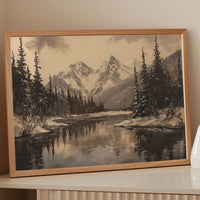 Winter's Mirror Shows Mountain Tales