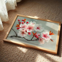 Blossoms Rest In Golden Hour Light