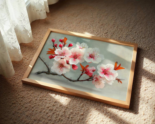 Blossoms Rest In Golden Hour Light