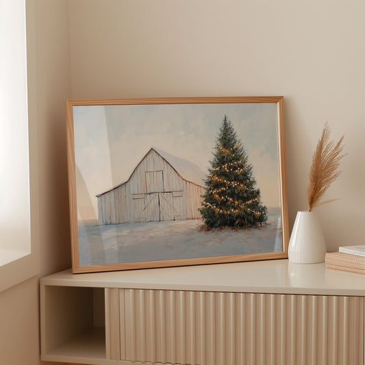 Winter Lights Warm The Barn