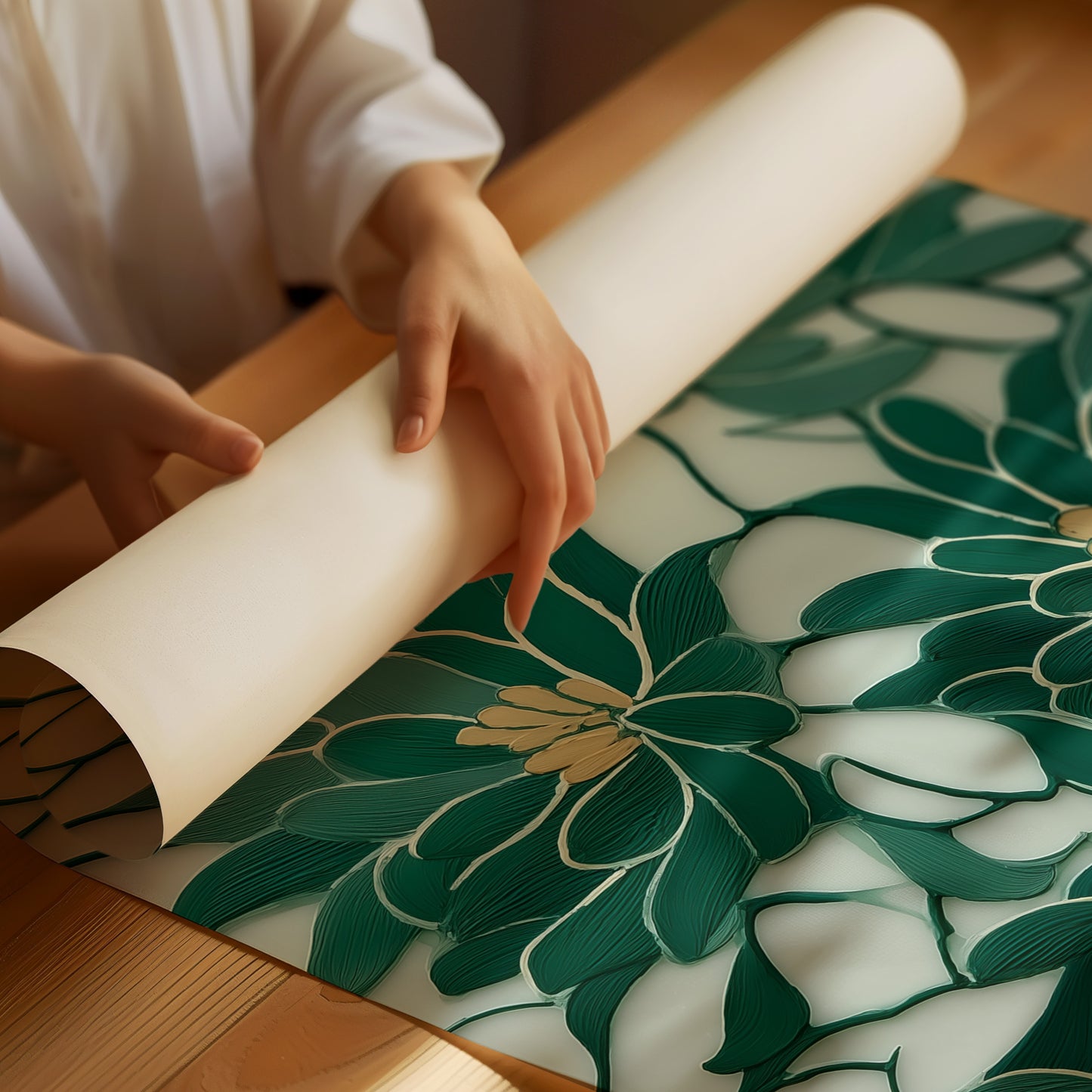 Jade Petals Dance In Morning Light