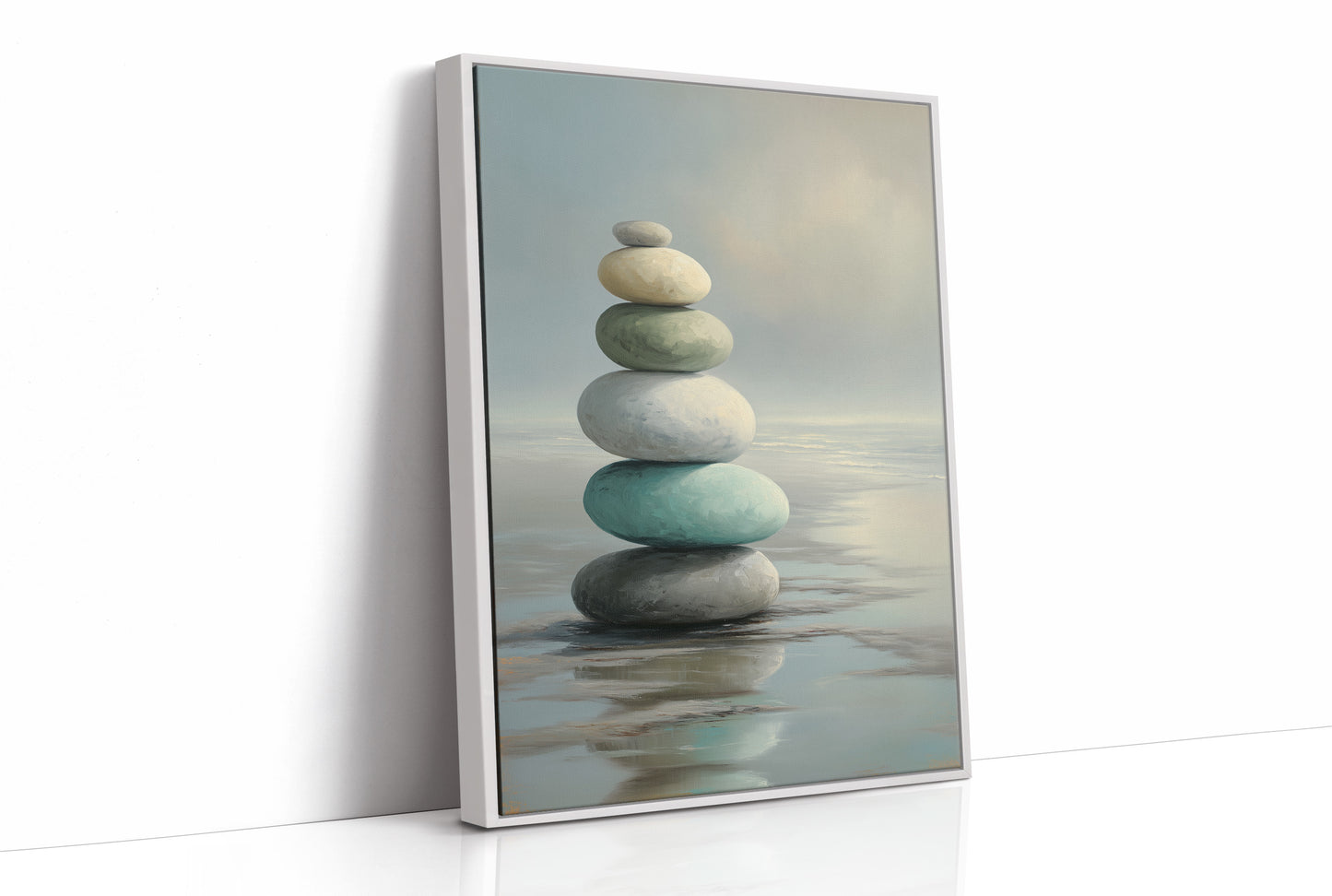 Stones Balance In Quiet Waters