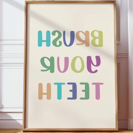 Pastel Letters Dance Like Spring Brush Your Teeth