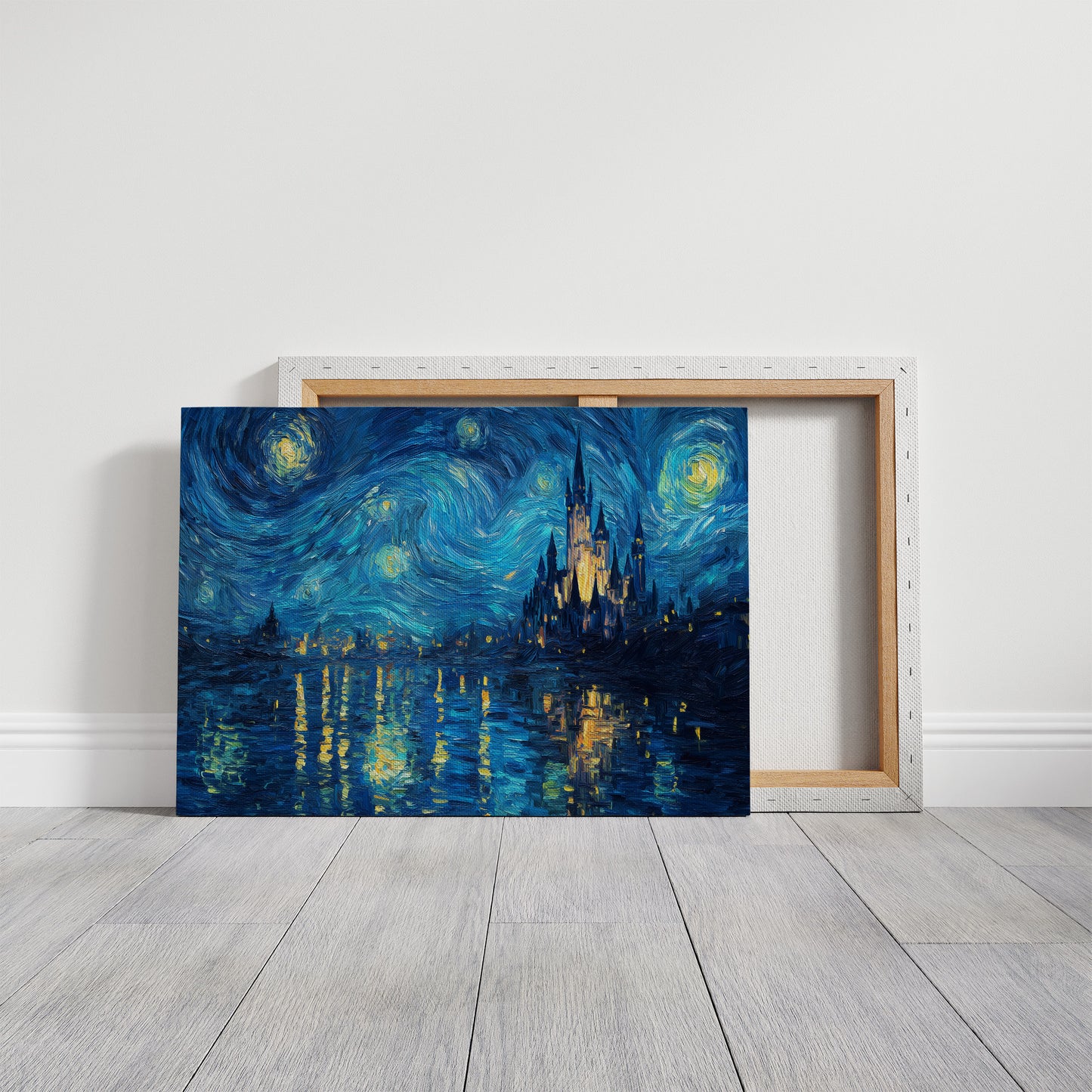 Castle Dreams Under Swirling Skies