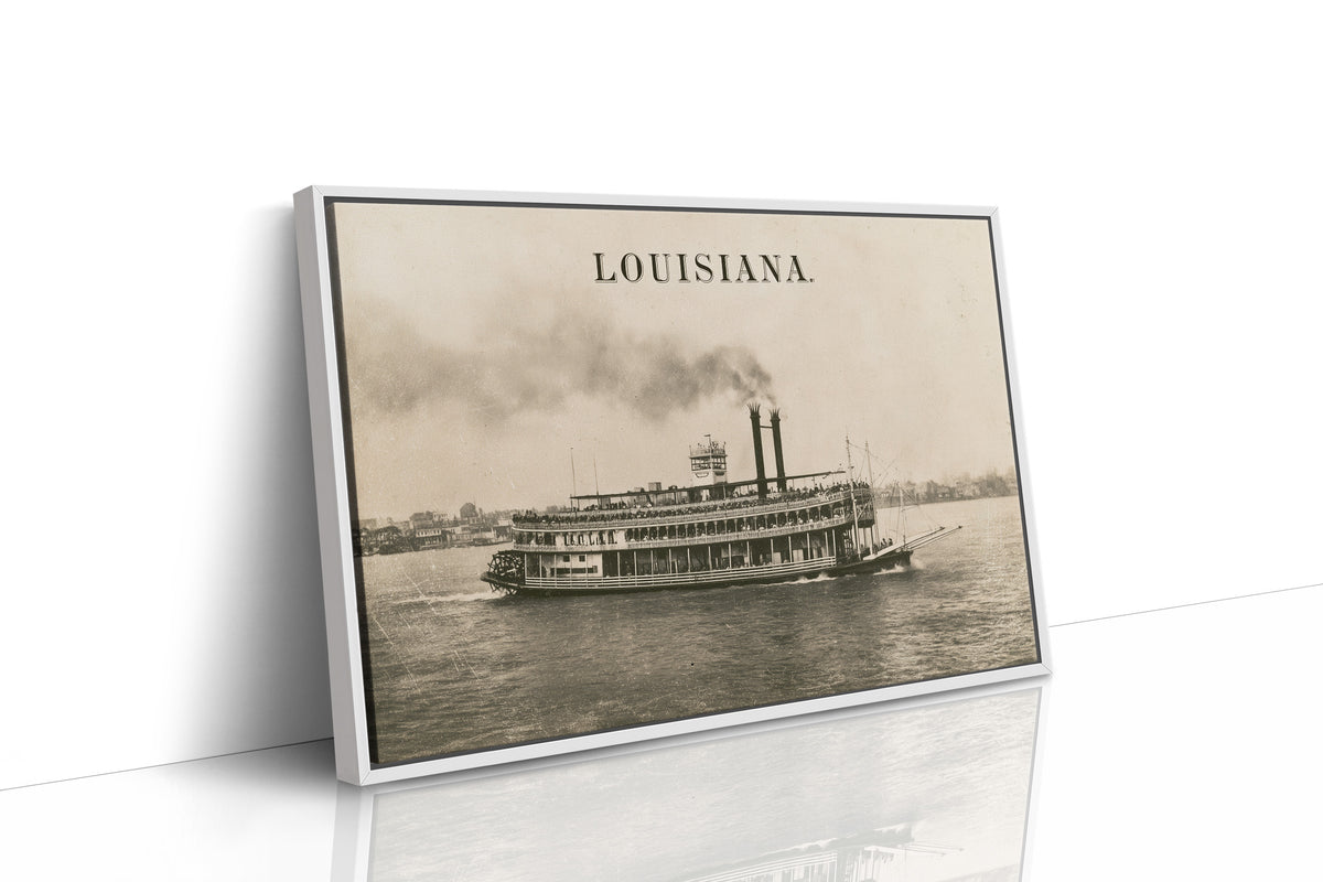 Louisiana Steamboat Voyage Print