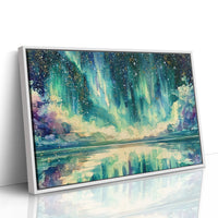 Aurora Spills Into the Lake
