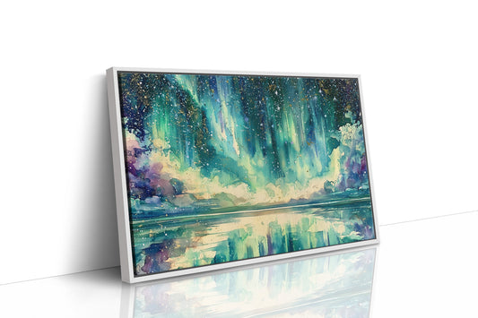 Aurora Spills Into the Lake