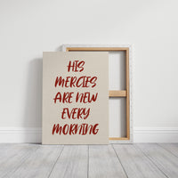 Crimson Words On Ivory Canvas