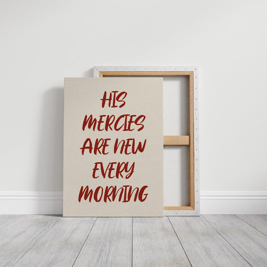 Crimson Words On Ivory Canvas