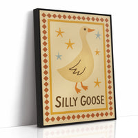Silly Goose Folk Art Print