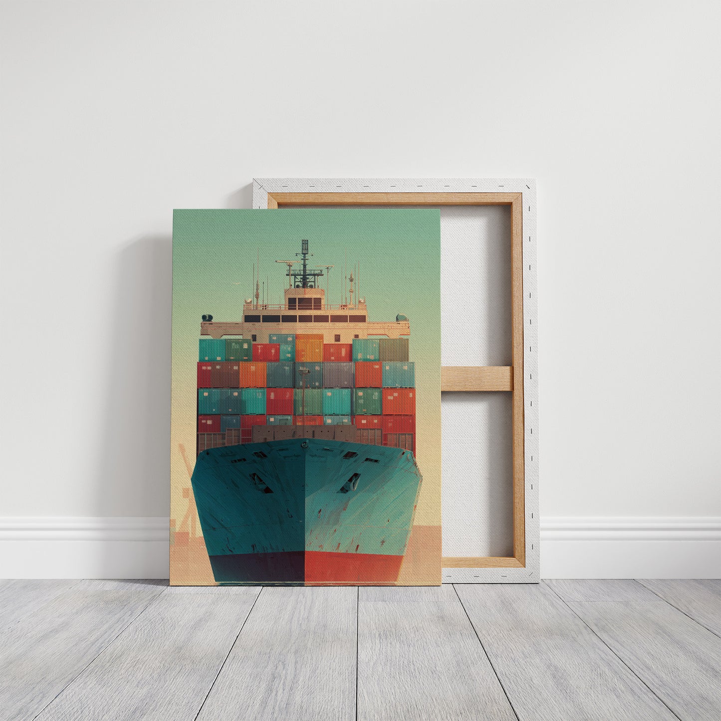 Cargo Vessel In Mint Waters