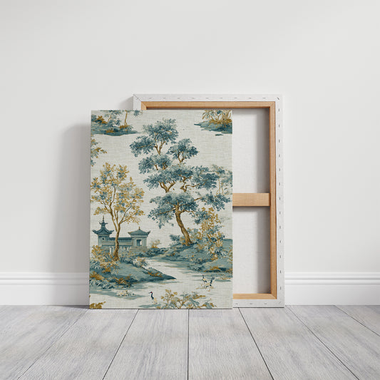 Cranes Wade Through Distant Temples