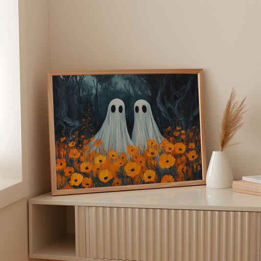 Spectral Friends Among Autumn Poppies