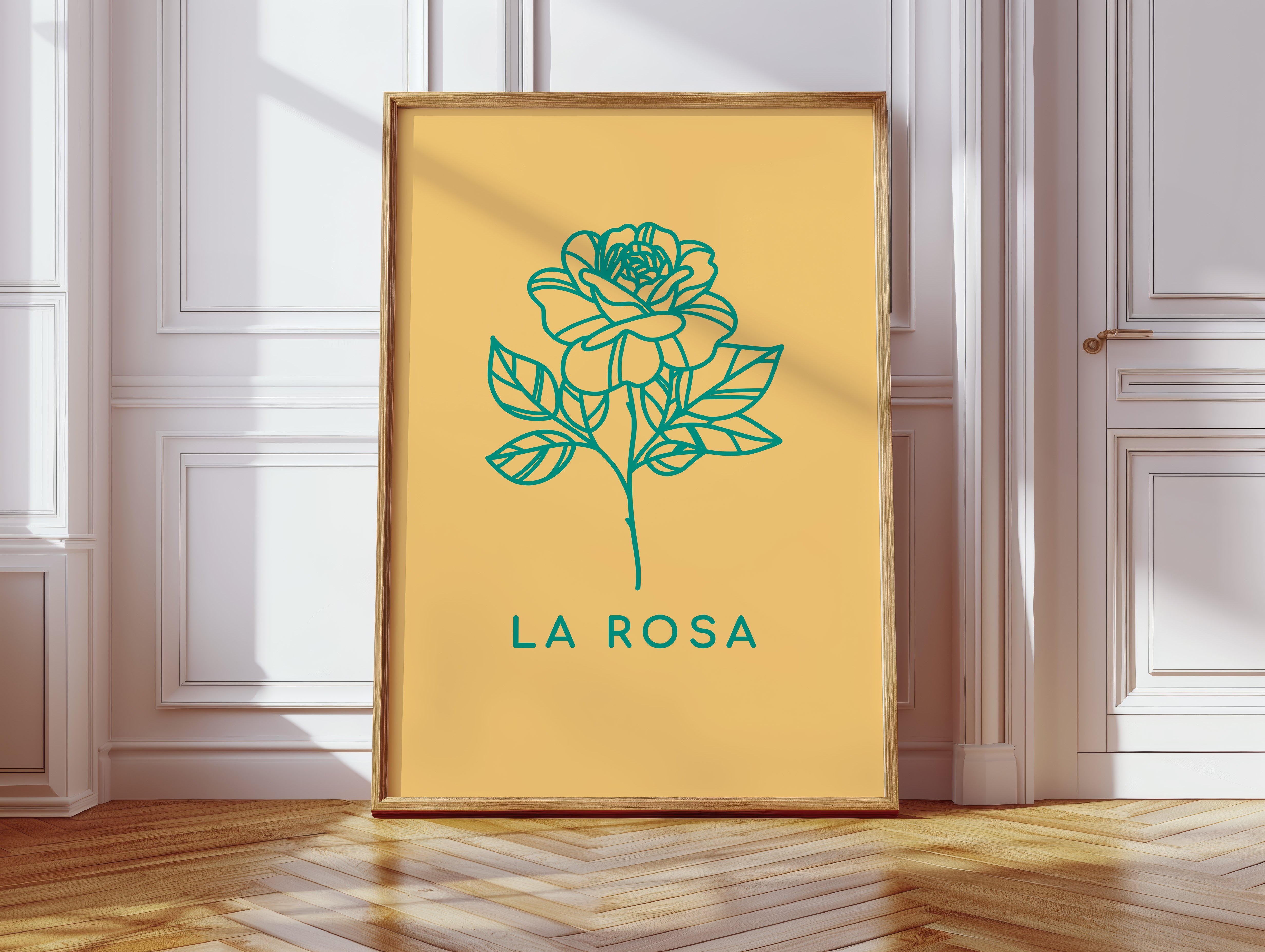 Turquoise Petals Dance Through Amber