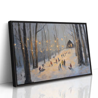 Lantern Glow in the Winter Woods