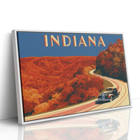 Indiana Autumn Highway Bend