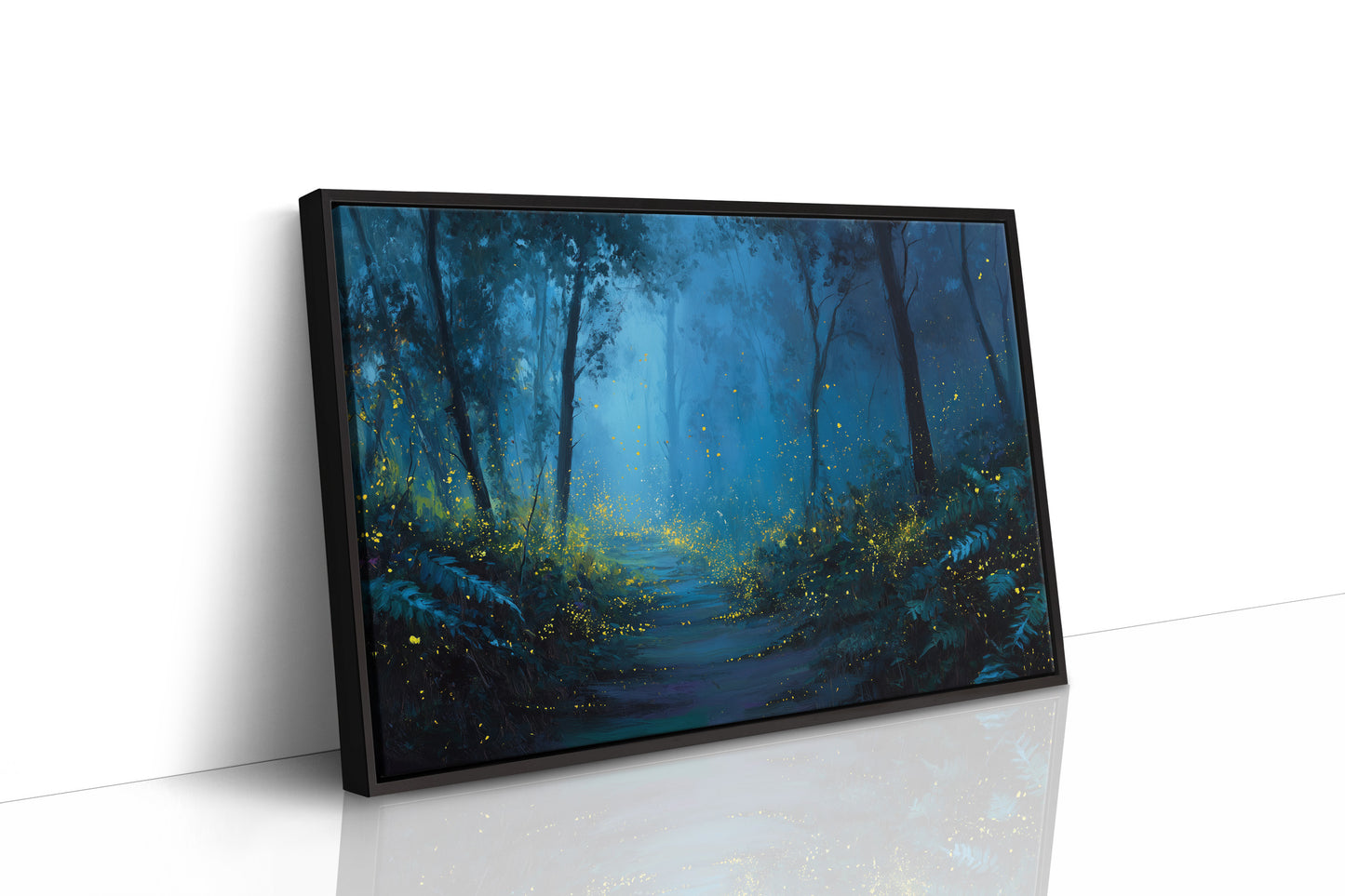Fireflies Dance Along Midnight Path