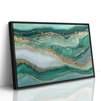 Emerald Tides in Gold