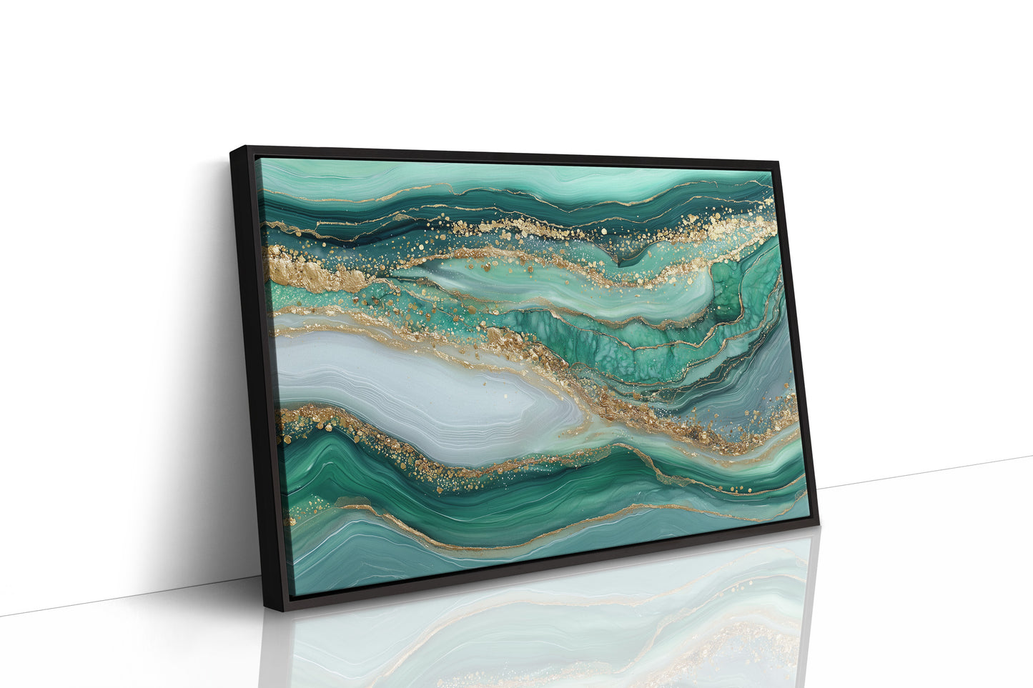 Emerald Tides in Gold