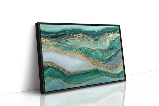 Emerald Tides in Gold